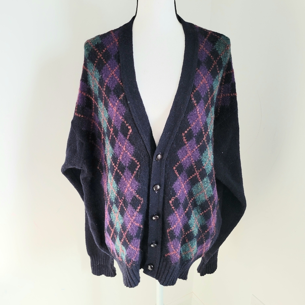 Shannon Traders 100% Pure New Wool Cardigan XL IRELAND